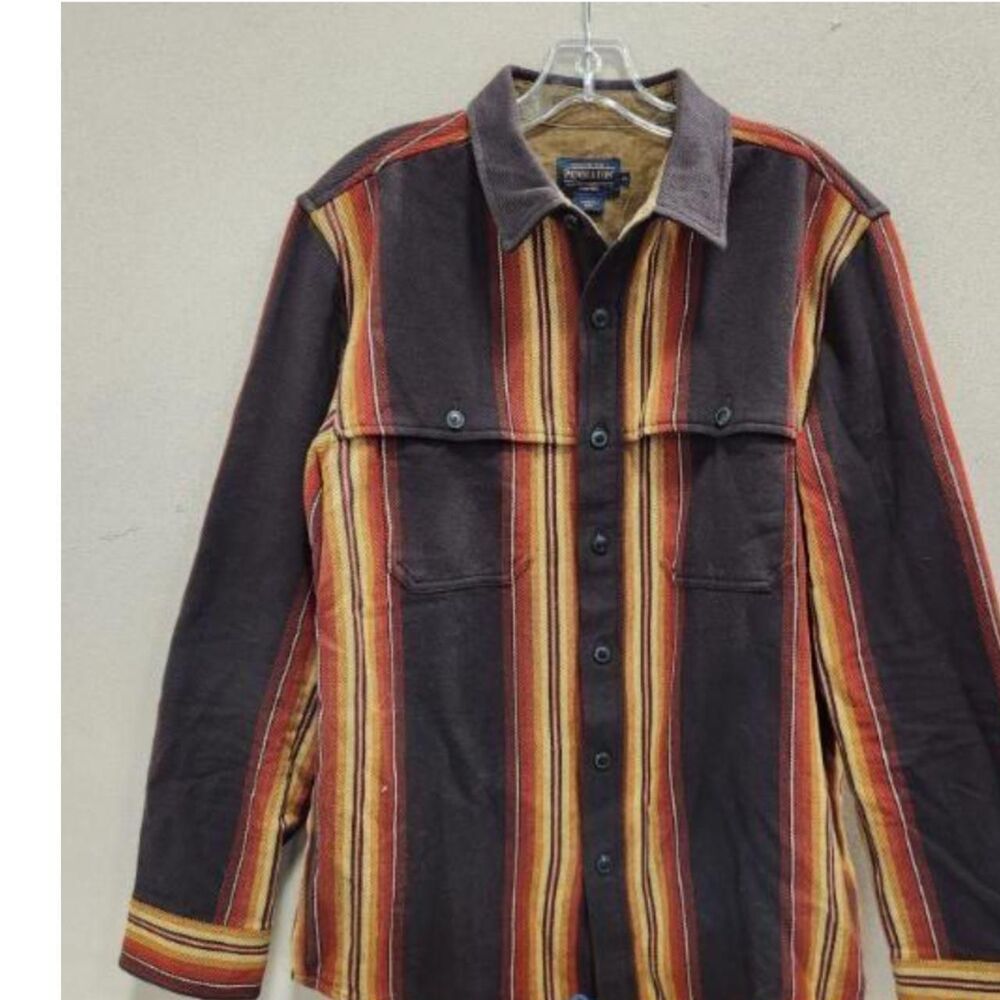 Vintage Pendleton Weston Heavyweight Premium Twill Multi Stripe Shirt M